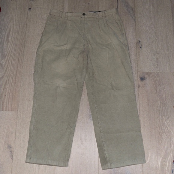 Tan/beige corduroy pants, Large size. - Picture 1 of 3